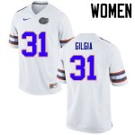 Women's Florida Gators #31 Anthony Gigla NCAA Nike White Authentic Stitched College Football Jersey GJC6662IM